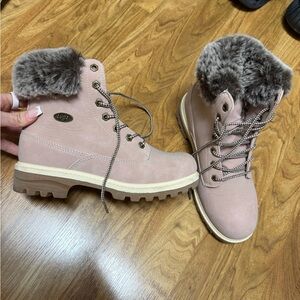 Lugz Women's Pink Fur-Lined Winter Boots